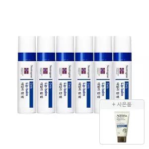 뉴트로지나 데일리 립 밤 4g, 6개 + 증정(아비노 스킨릴리프 바디로션 30g, 1개)