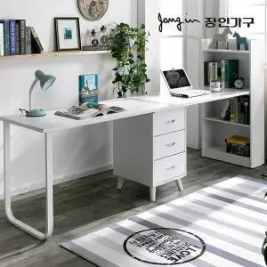 장인가구 그루 트윈 2400 코너형책상세트