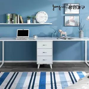 장인가구 그루 트윈 2400 서랍형책상세트