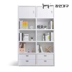 장인가구 마카롱 1200 5단 10칸 콤비 책장