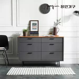 장인가구 루시퍼 그레이 1200 와이드서랍장