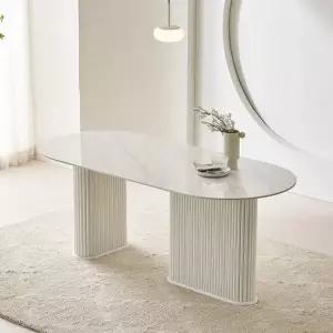 이즈 카밀라 1800 세라믹 타원형 템바 식탁 테이블 IFO208