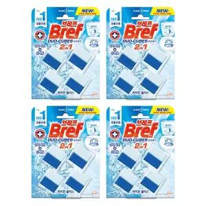 브레프 듀오큐브 변기세정제 하이진 4입, 4개 (총 16개)