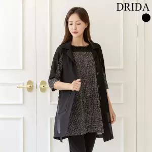 엄마옷  여자 여름 시스루 롱 정장 조끼 빅사이즈 베스트 40-50대 중년 마담