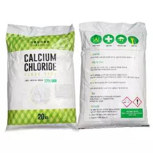 [소다스쿨]식품첨가물 염화칼슘 20kg (포대) /과수원칼슘제/제습제/제설제