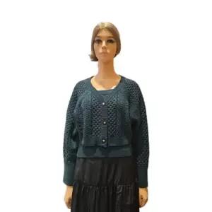 [에고이스트] 브이넥  케이블 크롭 가디건  EN3KG-860