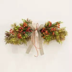 마로니에 조화 꽃 가랜드 55cm 인테리어 가을 벽장식 벽걸이 현관 문 꾸미기 소품 갈란드