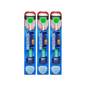 오라브러쉬 혀클리너 그린색상 증정 보관캡,  3개