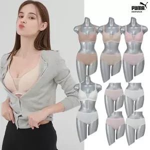 [푸마] 노와이어 풀커버 몰드 속옷 12종세트(브라4+팬티8)
