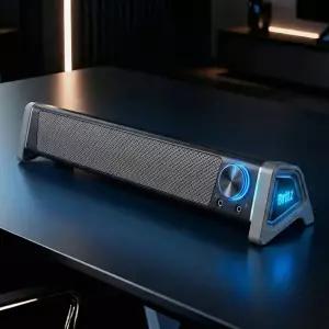 브리츠 BZ-SP200X 2채널 컴퓨터 모니터 노트북 데스크탑 PC 스피커 유선 USB LED 게이밍 사운드바 스피커바