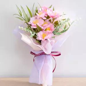 벚꽃 성묘 꽃다발 조화 미니 20cm 납골당 산소 추모 장식 수목장