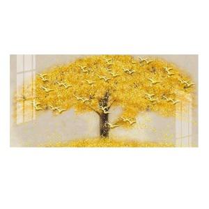 대형 돈나무 돈들어오는 액자 풍수지리 십자수 골드
