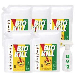 동성제약 살충제 비오킬5L  1L 리필용 파우치 (5개) + 분무기