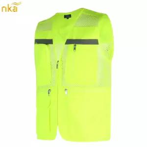 [NK아울렛]엔케이아울렛 A-고급형광반사띠조끼 신호수 안전 야광 작업 공사 현장 교통 빅사이즈