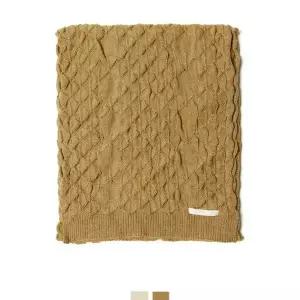 [하프클럽/다잇템]남성 커플시밀러룩 카멜색 꽈배기 니트목도리