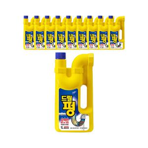 피죤 배수구 세정제 드릴펑 1L, 10개