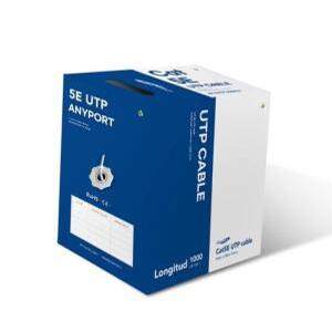 Anyport CAT.5E UTP 랜케이블 랜선 300M 단선 그레이 AP-5UTP-305M(G)