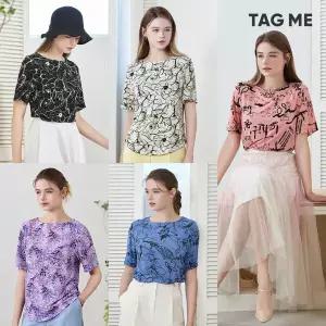 [TAG ME]태그미 프린트 티블라우스5종