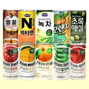 웅진 자연은 180 대일 참맑은 175 / 배 매실 알로에 토마토 오렌지 사과 식혜 녹차