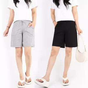 [슈퍼맨]여자 베이직 꿀스판 밴딩 반바지 밴딩팬츠 빅사이즈 트레이닝 SPMB여성트레이닝반바지