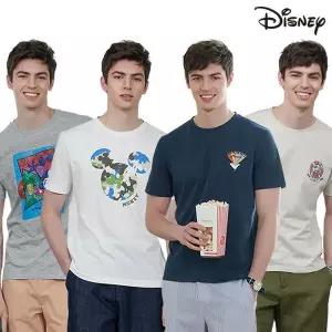 [디즈니골프][본사] 남성 그래픽 라운드 반팔티 균일가 택1