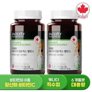 [인테로] 캐나다 비타민B 컴플렉스 90정 X 2병 (6개월분) 수용성