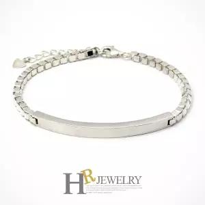 [호림쥬얼리]실버92.5정.품)세련)예쁜(HR)실버 스틱이 좋은 박스 팔찌(NO.51420)