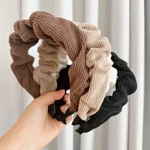 골덴 주름 셔링 헤어밴드 곱창 머리띠-WD55B9B