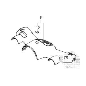 혼다 슈퍼커브110 핸들 어퍼 커버 화이트 22년부터 53215K1MK10ZQ