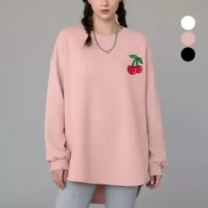 [국내자체제작] 체리톡 자수 티셔츠