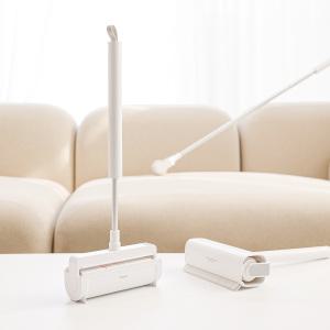 [무아스] 브러시 길이조절 테이프 클리너 롱핸들 대형 돌돌이 밀대