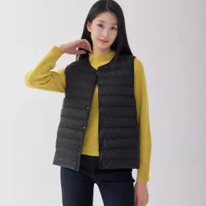 [지센] (3컬러) 에브리 말랑 덕다운 물결 베스트 LVLWOA72