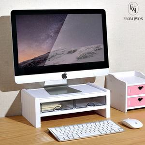 서랍형 모니터 받침대 컴퓨터 선반 서랍 노트북 거치대 사무실 테이블 다이