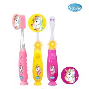 [보리보리/비브라이트]비브라이트 어린이용LED타이머 칫솔홀더세트_유니콘3p