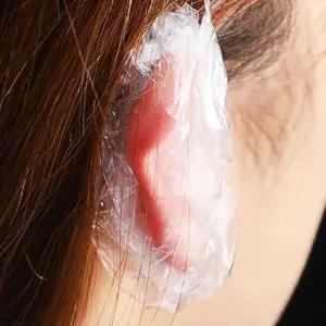 물결샵 일회용 미용실 귀마개 100개 고급 이어캡 염색 비닐 귀보호