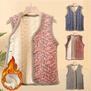 겨울 방한 꽃무늬 누빔 할머니 조끼 양털 촌캉스 레트로 김장 조끼 베스트