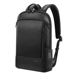 [맨백 슬릭] 슬림 레더 소가죽 백팩 16인치 17인치 노트북 가방 BPI605A