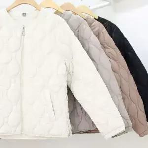 경량 누빔 패딩 지퍼점퍼 빅사이즈 여성 패딩 집업점퍼 겨울 쟈켓