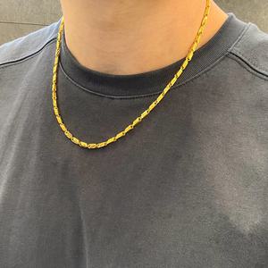 순금 24k 금 오브라인 컷팅 남자 목걸이 26.25g(7)+18k잠금장치 디자인 선물