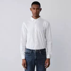 [하프클럽/에스티코]EASY-CARE OXFORD Shirts 화이트 (세미오버핏) DDSVZ01ESW