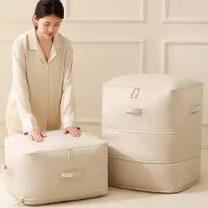 [1개+1개] 제로부피 압축파우치 지퍼 확장 압축팩 의류 이불 신개념 다용도 보관 정리함 3size 대형/특대형/초특대형