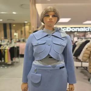 [에고이스트] 핸드메이드 빅카라 크롭 재킷  EQ1WJ-163