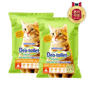 LG유니참 감자&사막화 Zero 고양이모래 4L 2개