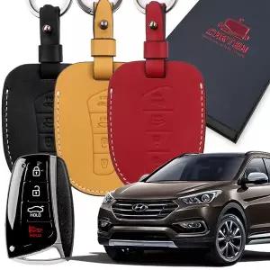 [카템] 싼타페 DM 장인 가죽 스마트 키케이스