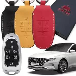 [카템] 더뉴 그랜저 IG 장인 가죽 스마트 키케이스