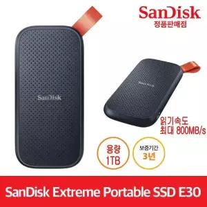 샌디스크 Portable SSD E30 1TB  외장SSD  (읽기속도 최대 800MB/s) (신제품)