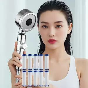 뷰리썸 온오프 샤워기 헤드 수압상승 절수 3단물조절 샤워기+필터10개 염소,녹물제거 3단물