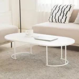 다이닝 타원형 소파테이블 화이트다리)