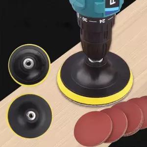 드릴 원형 샌딩기 사포 그라인더 샌딩패드 빼빠 4인치헤드+사포16장