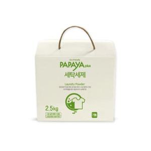 (정품행사) 파파야플러스 분말세탁세제 2.5kg